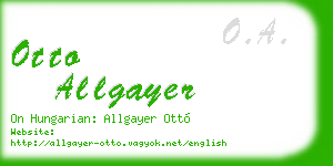 otto allgayer business card